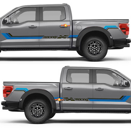 Racing Stripe Zijdeuren Achterspatbord Vinyl Decal Sticker voor Ford F-150 1