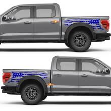 Versleten Amerikaanse Vlag Achterspatbord Vinyl Decal Sticker voor Ford F-150 2