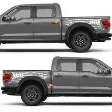 Versleten Amerikaanse Vlag Achterspatbord Vinyl Decal Sticker voor Ford F-150 3