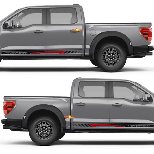 Prestatie Abstracte Lijn Rocker Panel Vinyl Decal Sticker voor Ford F-150 1