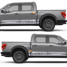 Mountain Range Graphic Zijkanten Deuren Rocker Panel Vinyl Decal Sticker voor Ford F-150 3