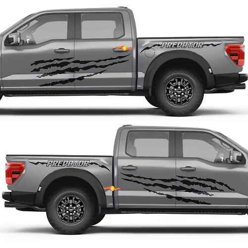 Predator kraslijnen zijdeuren achterspatbord vinyl decal sticker voor Ford F-150