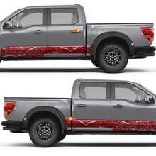 Topografische Kaart Patroon Zijdeuren Rocker Panel Vinyl Decal Sticker voor Ford F-150 3