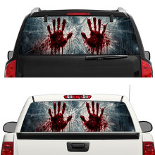 Zombie Hands Achterruit of Achterklep Vinyl Decal met Gebroken Glas voor Pick-up Trucks SUV's_2