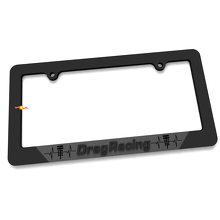 Drag Racing in my heart Black Grey Acrylic License Plate Frame 3