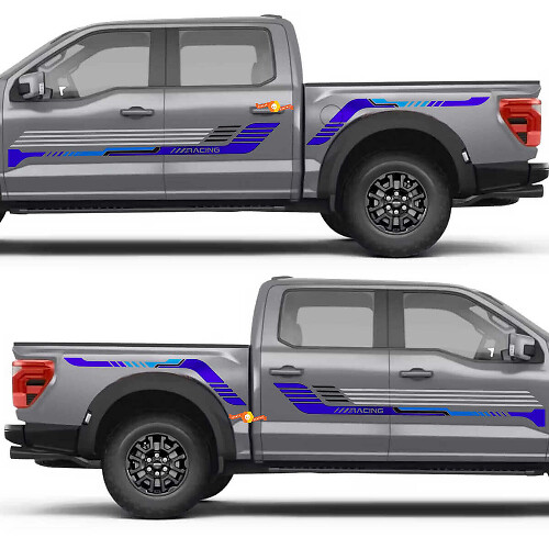 Racing Stripe Side Doors Rear Fender Vinyl Decal Sticker 2 for Ford F-150 1