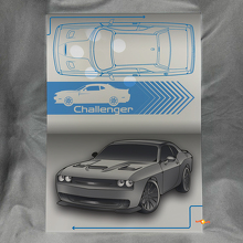 Custom Challenger Glanzend Acryl Garage Wandpaneel voor Dodge Challenger fans 3