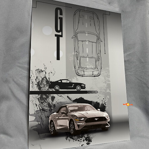 Custom GT Glanzend Acryl Garage Wandpaneel voor Ford Mustang fans