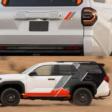 Bergtopografische kaart zijkanten deuren achterste spatbord vinyl decals stickers voor Toyota 4Runner 2