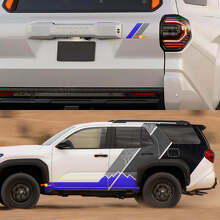 Bergtopografische kaart zijkanten deuren achterste spatbord vinyl decals stickers voor Toyota 4Runner 3