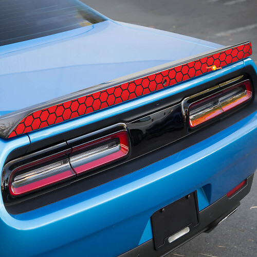  Honeycombs Graphic Spoiler Vinyl Decal Sticker voor Dodge Challenger