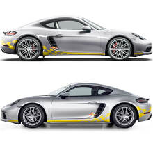Vlaggenpatroon Zijkant Stripe Vinyl Decal Kit voor Porsche 718 Cayman_3