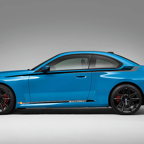 Zijde Twee kleuren M Performance Decals vinylsticker voor BMW M2 G87 1