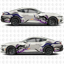 Abstracte Grafische Zijkanten Deuren Spatborden Vinyl Decals Stickers voor Ford Mustang 2