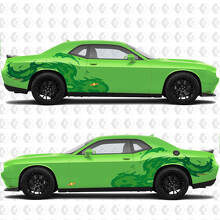 Tongues Of Flame zijdeuren achterspatborden vinyl decals stickers voor Dodge Challenger 2