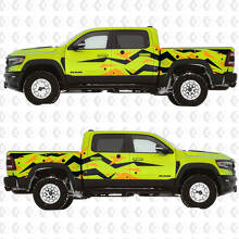 Geometrische Abstracte Grafische Zijdeuren Achterspatborden Vinyl Decals Stickers voor Dodge RAM-1500 TRX 2