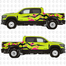 Geometrische Abstracte Grafische Zijdeuren Achterspatborden Vinyl Decals Stickers voor Dodge RAM-1500 TRX 3