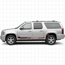 Ruitenbord Racing Deur & Zijkant Vinyl Strepen voor Chevrolet Suburban GMT900 2007-2014_2