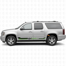 Ruitenbord Racing Deur & Zijkant Vinyl Strepen voor Chevrolet Suburban GMT900 2007-2014_4