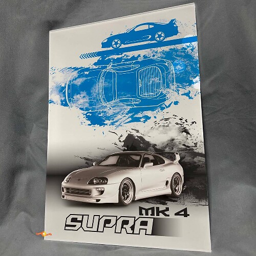 Aangepast Supra Glanzend Acryl Garagemuurkunstpaneel voor Toyota Supra Fans