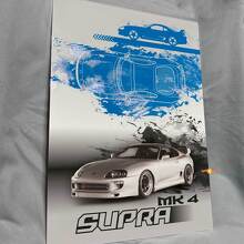 Aangepast Supra Glanzend Acryl Garagemuurkunstpaneel voor Toyota Supra Fans 3