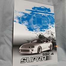 Aangepast Supra Glanzend Acryl Garagemuurkunstpaneel voor Toyota Supra Fans_3
