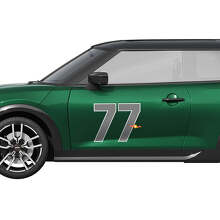77 Logo Racing Grafische Zijdeur Vinyl Sticker Decal voor Mini Cooper S 2