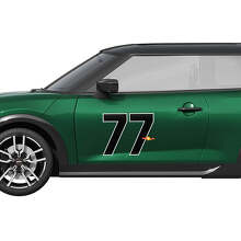 77 Logo Racing Grafische Zijdeur Vinyl Sticker Decal voor Mini Cooper S 3