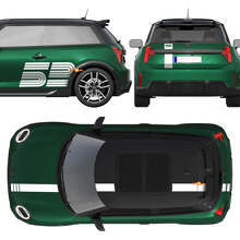 52 Victory Edition Volledige Kit Strepen Vinyl Decal voor Mini Cooper S_3