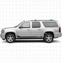 Honingraat Deur- en Rockerpanel Vinyl Strepen voor Chevrolet Suburban GMT900 2007-2014_2