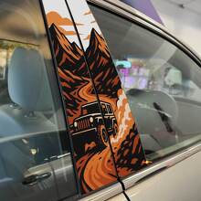 Off-road Bergen Stofspoor Pilaar Deuren Vinyl Decal Sticker 2