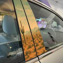 Vintage Woestijnlandschap Zuipalen Deur Vinyl Decal Sticker 2