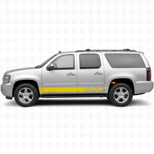 Geruite Lightning Deur- en Rockerpaneel Vinylstrepen voor Chevrolet Suburban GMT900 2007-2014_3