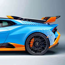 Ruitenpatroon Racing Achterspatbord Vinyl Decal Kit voor Lamborghini Huracan STO_2