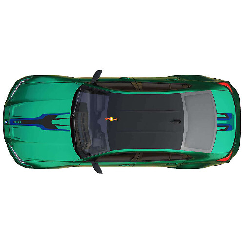 M Performance Abstract Grafische Motorkap Kofferbak Strepen Vinyl Decal voor BMW M3 G80 1