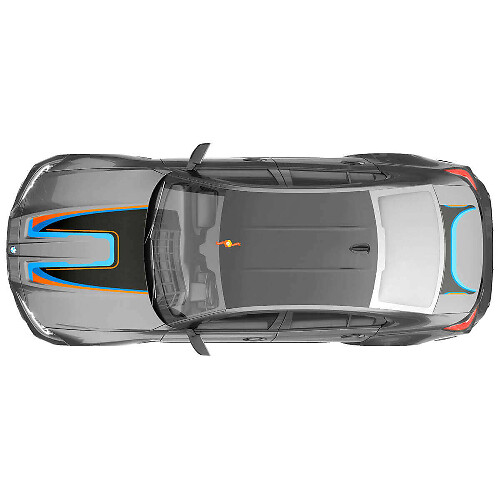 M Performance Abstract Grafische Motorkap Kofferbak Vinyl Decal voor BMW M3 G80 1