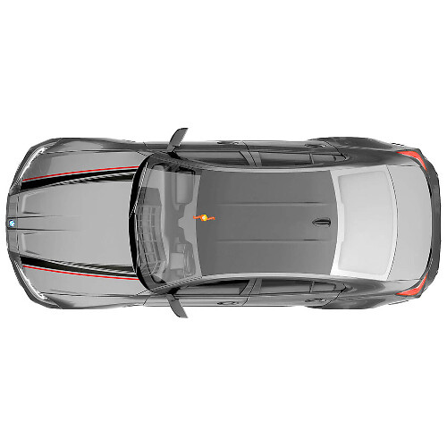 M Performance motorkapstrepen vinyl decal voor BMW M3 G80