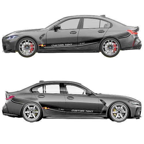 M Performance letterstrips zijdeuren spatbord vinyl decal voor BMW M3 G80