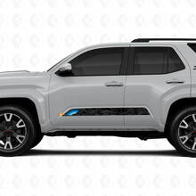 Topografische Kaart Retro Stijl Deuren Strepen Vinyl Stickers Decal 2 Voor Toyota 4Runner 6e Gen 2
