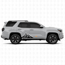 Mountains Vintage Stijl Strepen Grafische Rocker Panel Deur Zij Vinyl Stickers Decal Voor Toyota 4Runner 6de Gen 6