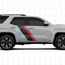 Topografische Kaartstijl Deurzijstrepen Vinyl Stickers Decal Voor Toyota 4Runner 6e Gen 2