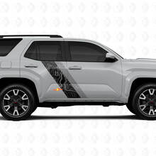 Topografische Kaartstijl Deurzijstrepen Vinyl Stickers Decal Voor Toyota 4Runner 6e Gen 4