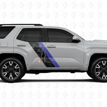 Topografische Kaartstijl Deurzijstrepen Vinyl Stickers Decal Voor Toyota 4Runner 6e Gen 6