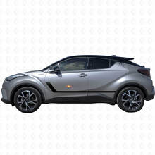 Tweevoudige Strepen Deur Zij Vinyl Stickers Decal Voor Toyota C-HR 2014 3