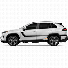 Twin Stripes Deurzijde Vinyl Stickers Decal Voor Toyota RAV4 2025 2