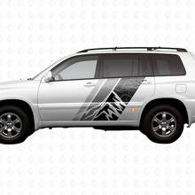 Vintage bergen topografische stijl deurscherm strepen vinyl stickers decal voor Toyota Highlander 2006 3