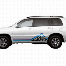 Mountains Vintage Stijl Grafische Zijstrepen Vinyl Stickers Decal Voor Toyota Highlander 2006_3