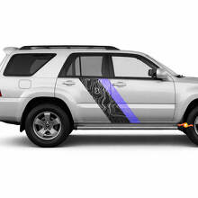 Topografische Kaart Stijl Dubbele Strepen Zijkant Vinyl Stickers Decal Voor Toyota 4Runner 2002-2009 2