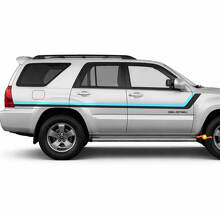 Heritage-stijl dubbele strepen zijkant vinylstickers decal voor Toyota 4Runner 2002-2009 3