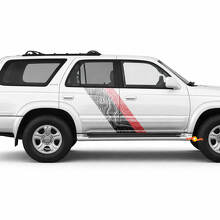Topografische Kaartstijl Dubbele Strepen Zijkant Vinyl Stickers Decal Voor Toyota 4Runner 1995-2002 2